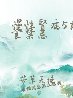 慢性肾病5期饮食禁忌