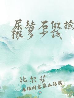 尿结石做检查大概多少钱