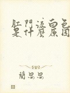 肛门流白色粘液是什么原因