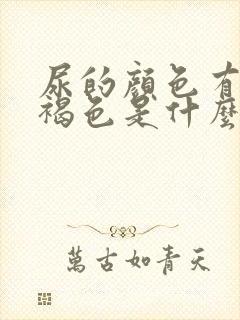 尿的颜色有点红褐色是什么原因