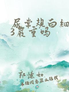 尿常规白细胞23严重吗