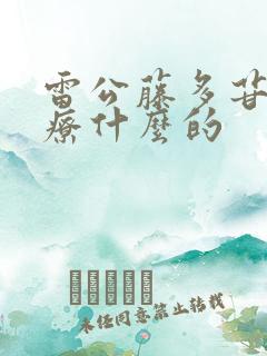 雷公藤多苷片治疗什么的