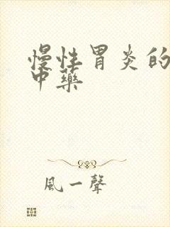 慢性胃炎的治疗中药