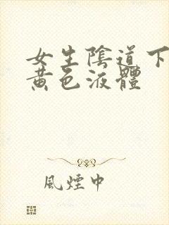 女生阴道下面流黄色液体