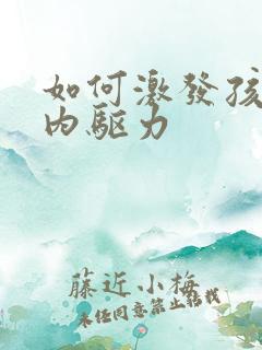 如何激发孩子的内驱力