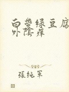 白带绿豆腐渣 外阴痒