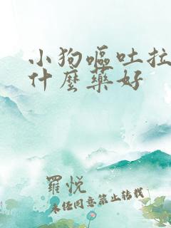 小狗呕吐拉稀吃什么药好