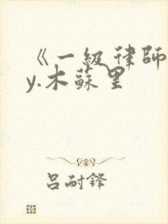 《一级律师》by.木苏里