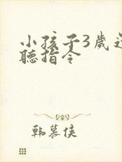 小孩子3岁还不听指令