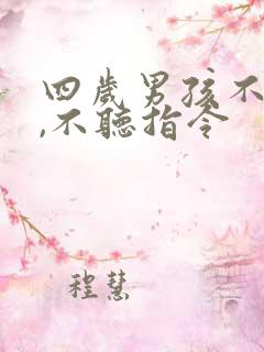 四岁男孩不说话,不听指令