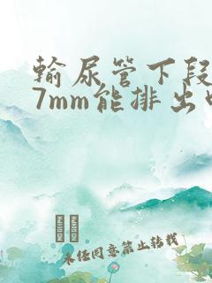 输尿管下段结石7mm能排出吗