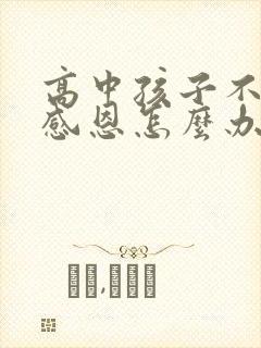 高中孩子不懂得感恩怎么办