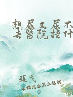 想尿又尿不出来去医院挂什么科