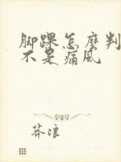 脚踝怎么判断是不是痛风