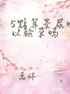 5点算晨尿吗可以验孕吗