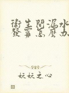 卫生间漏水墙体发霉怎么办