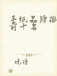 手纸品牌排行榜前十名