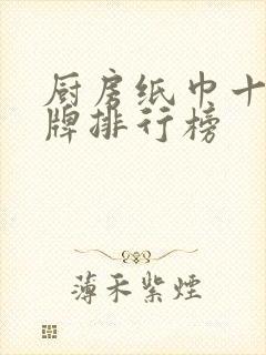 厨房纸巾十大品牌排行榜