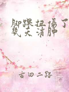 脚踝扭伤了肿了几天消肿