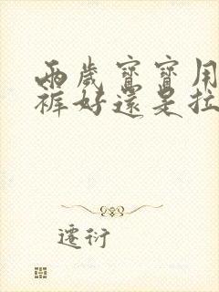 两岁宝宝用纸尿裤好还是拉拉裤好