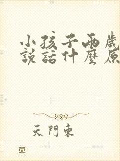 小孩子两岁还不说话什么原因