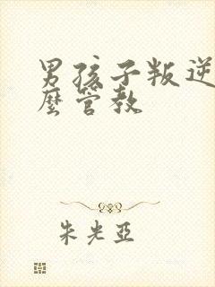 男孩子叛逆期怎么管教