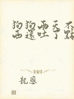 狗狗两天不吃东西还吐了点黄水