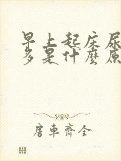 早上起床尿泡沫多是什么原因