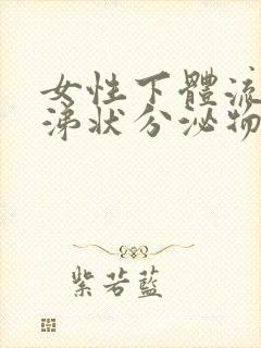 女性下体流出鼻涕状分泌物