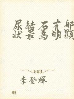 尿结石有哪些症状最为明显男性