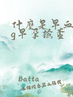 什么是早血hcg早孕检查