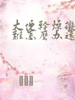 大便干燥排便困难怎么办还出血