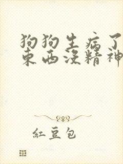 狗狗生病了不吃东西没精神怎么办