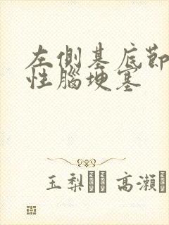 左侧基底节腔隙性脑埂塞