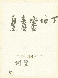 自来水地下漏水怎么查