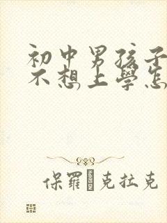 初中男孩子叛逆不想上学怎么办