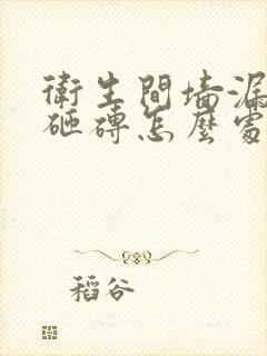 卫生间墙漏水不砸砖怎么处理