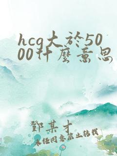 hcg大于5000什么意思