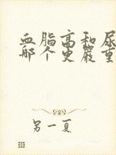 血脂高和尿酸高哪个更严重