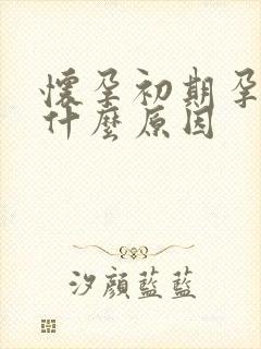 怀孕初期孕吐是什么原因