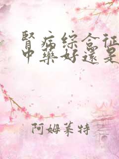 肾病综合征是吃中药好还是西药好