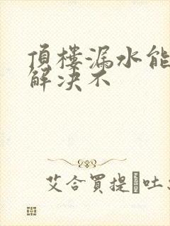 顶楼漏水能彻底解决不