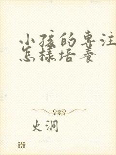 小孩的专注力要怎样培养