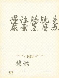 慢性膀胱炎时刻尿意怎么办啊