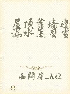 屋顶靠墙边的缝漏水怎么处理