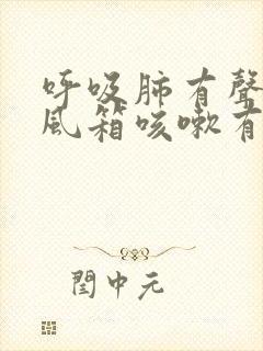 呼吸肺有声音拉风箱咳嗽有痰