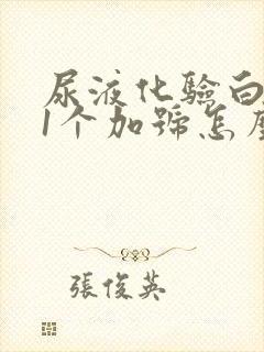 尿液化验白细胞1个加号怎么回事