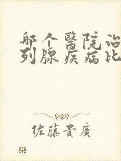 哪个医院治疗前列腺疾病比较好