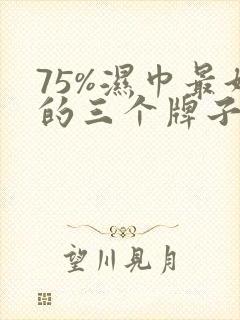 75%湿巾最好的三个牌子