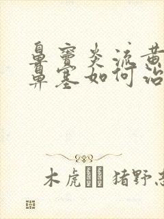 鼻窦炎流黄鼻涕鼻塞如何治疗